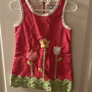 Hartstrings 2T Dress Pink Floral Sleeveless Summer